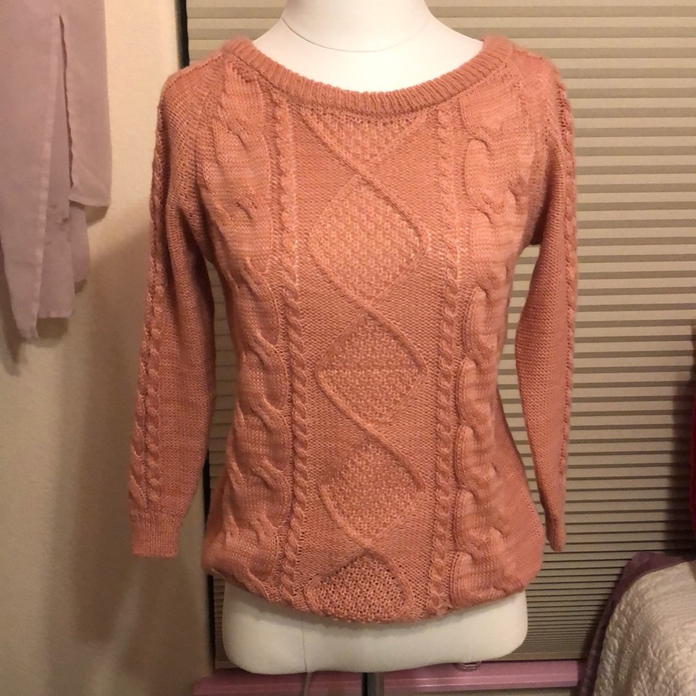Blush pink pullover sweater